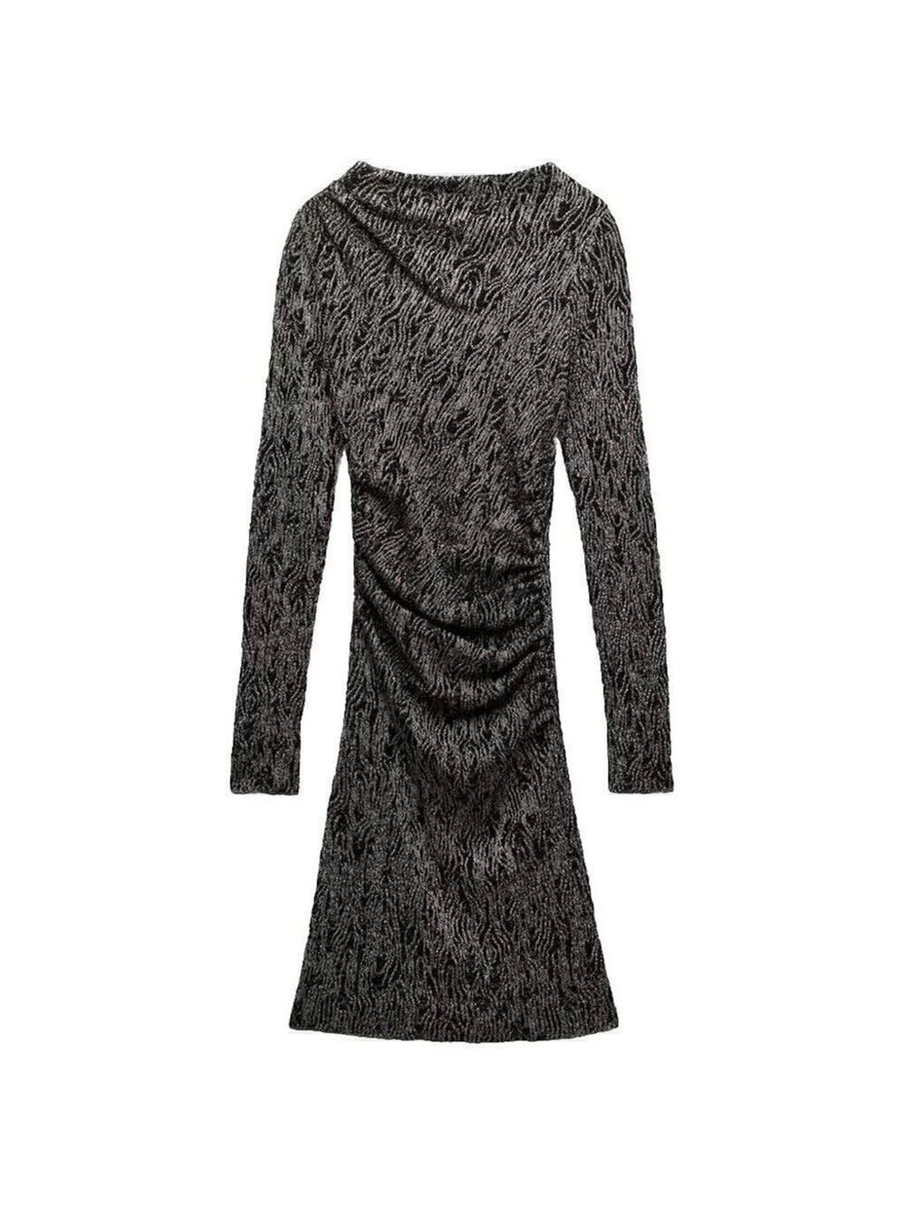 Zara Knit Dress with Metallic Thread
